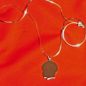 Sterling Silver 16" Necklace & Pendant figure Young Boy